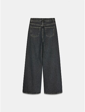 DILVIN Jean Large En Denim De Coton, Taille Haute