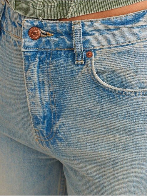 DILVIN Jean Mom Taille Haute À Jambe Droite - Kiabi DILVIN Jean Mom Taille Haute À Jambe Droite - Kiabi