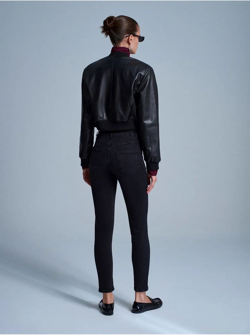DILVIN Jean Skinny Taille Haute Noir - Kiabi