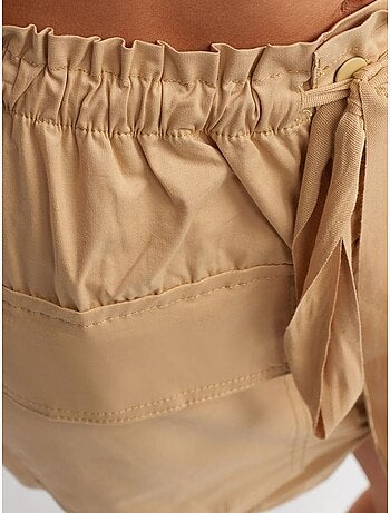 DILVIN Jupe Cargo Mini À Taille Haute