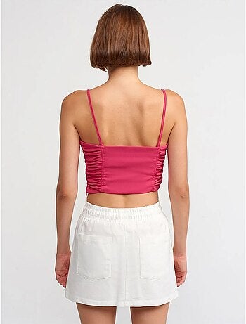 DILVIN Jupe Cargo Mini En Popeline De Coton, Taille Haute