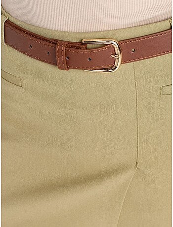 DILVIN Jupe Courte Trapèze À Taille Haute Avec Ceinture