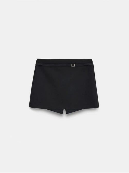 DILVIN Jupe Courte Trapèze Taille Haute Avec Ceinture - Kiabi