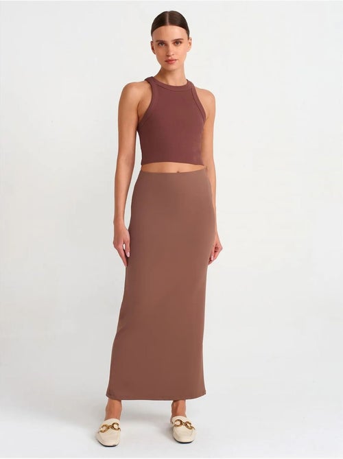 DILVIN Jupe Longue Crayon À Taille Haute - Kiabi