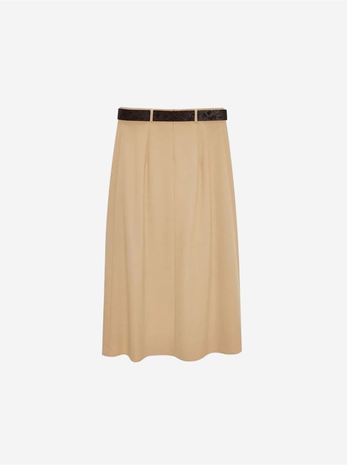 DILVIN Jupe Midi Droite Taille Haute En Crêpe - Kiabi