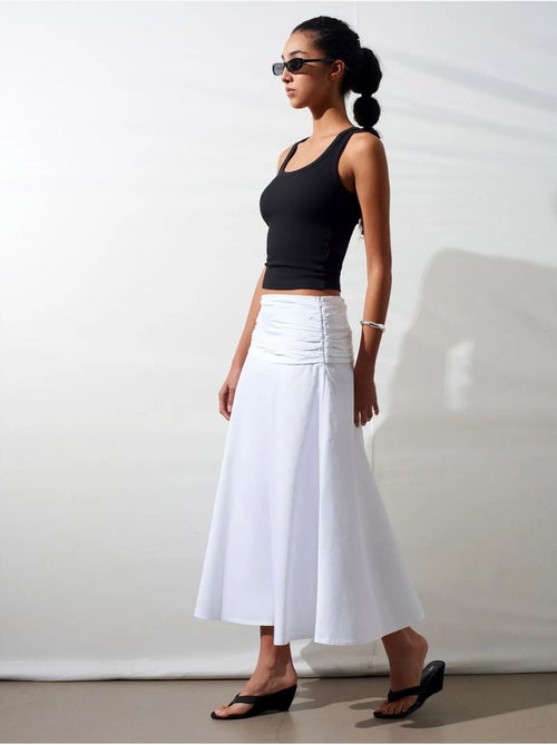 DILVIN Jupe Midi Trapèze Taille Haute - Kiabi DILVIN Jupe Midi Trapèze Taille Haute - Kiabi