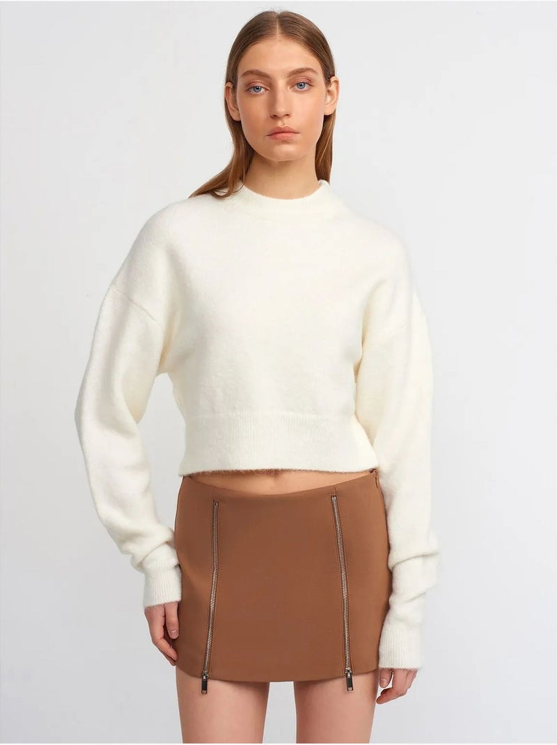 DILVIN Jupe Mini Droite À Fermeture Zippée Camel - Kiabi