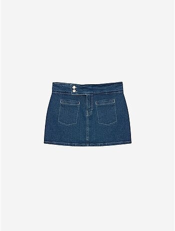 DILVIN Jupe Mini En Denim Droite À Taille Haute
