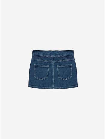 DILVIN Jupe Mini En Denim Droite À Taille Haute