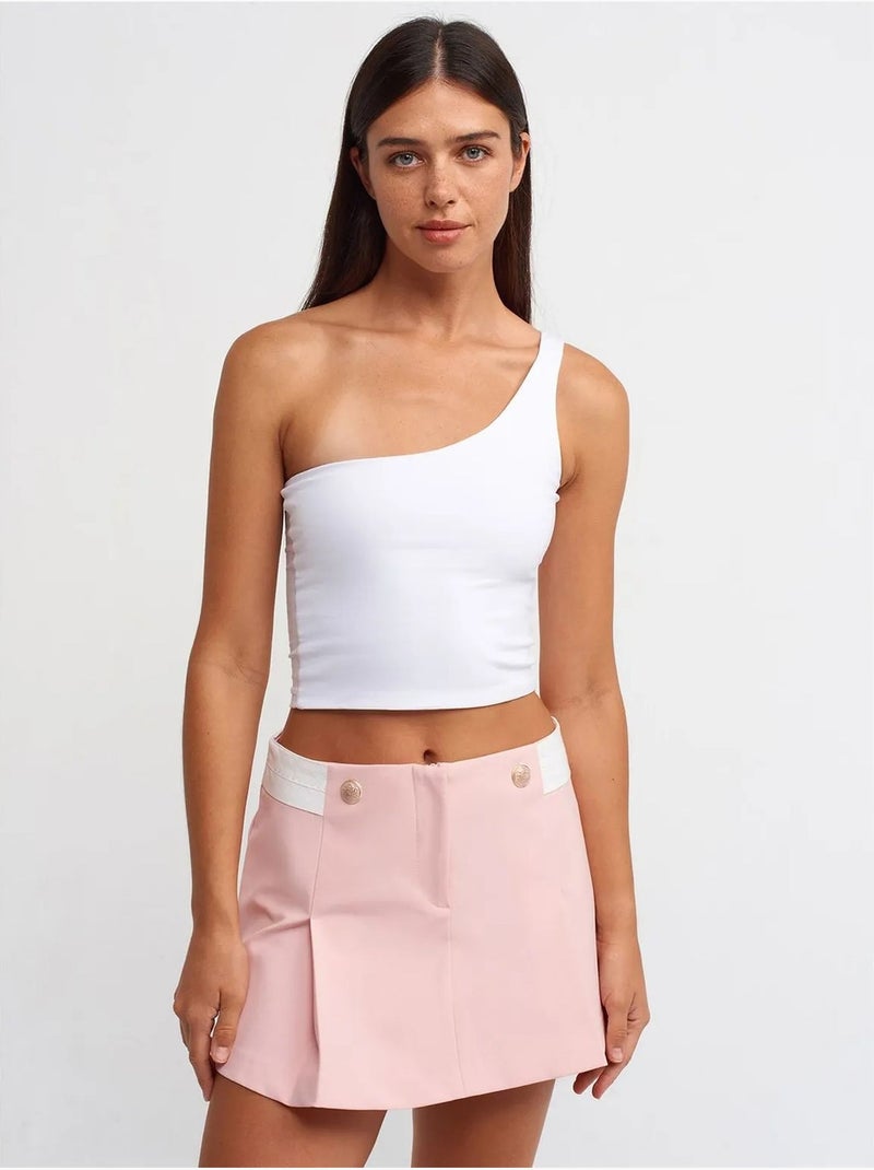 DILVIN Jupe Mini Trapèze En Popeline De Coton Rose - Kiabi