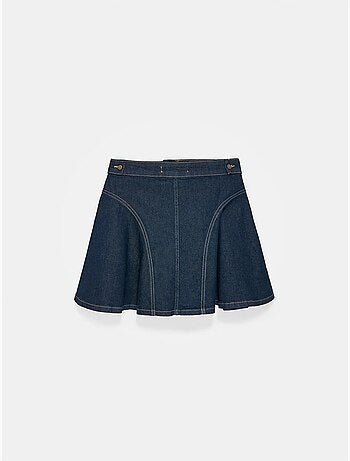 DILVIN Jupe Skater Mini Taille Haute