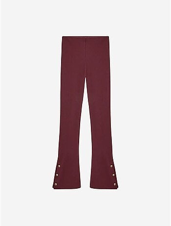DILVIN Legging évasé taille haute avec bouton