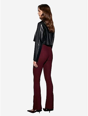 DILVIN Legging évasé taille haute avec bouton