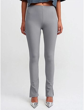 DILVIN Legging Évasé Taille Haute Avec Fente