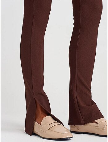 DILVIN Legging Évasé Taille Haute Avec Fente
