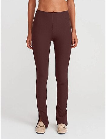 DILVIN Legging Évasé Taille Haute Avec Fente