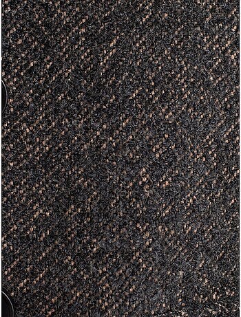 DILVIN Manteau Long En Tweed Texturé