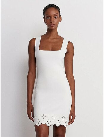 Dilvin mini-robe brodée sans manches