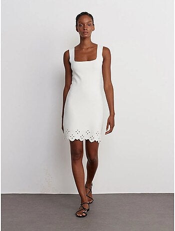 Dilvin mini-robe brodée sans manches