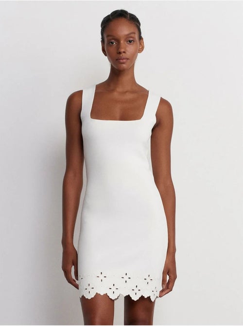 Dilvin mini-robe brodée sans manches - Kiabi