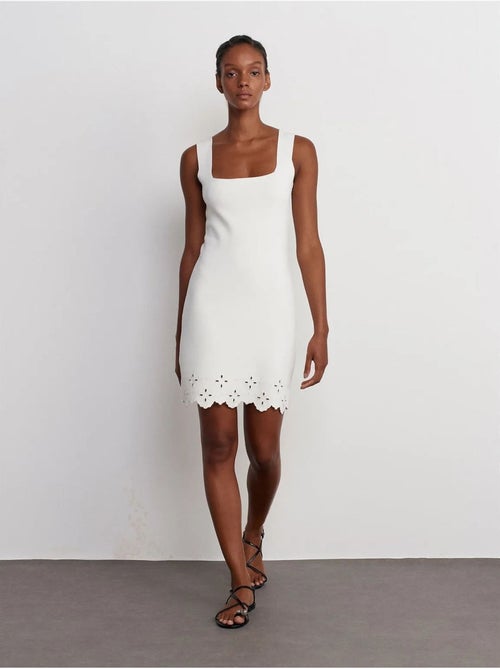 Dilvin mini-robe brodée sans manches - Kiabi