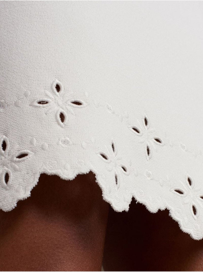 Dilvin mini-robe brodée sans manches Blanc - Kiabi