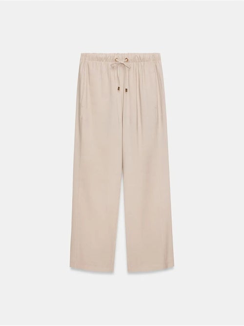 DILVIN Pantalon À Jambe Large Avec Taille Élastique Et Cordon - Kiabi DILVIN Pantalon À Jambe Large Avec Taille Élastique Et Cordon - Kiabi