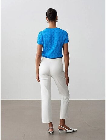 DILVIN Pantalon Capri Évasé À Taille Haute