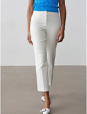 DILVIN Pantalon Capri Évasé À Taille Haute