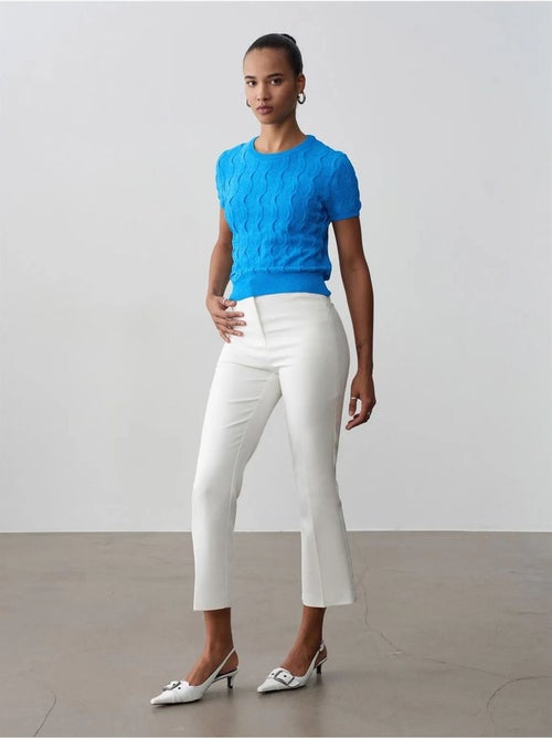 DILVIN Pantalon Capri Évasé À Taille Haute - Kiabi