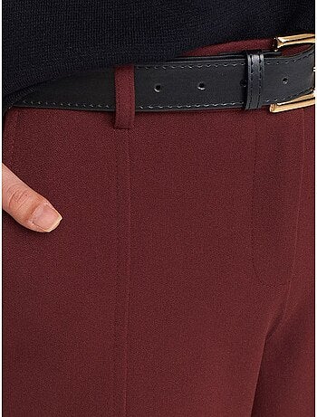 DILVIN Pantalon Capri Femme À Jambe Droite Et Ceinture
