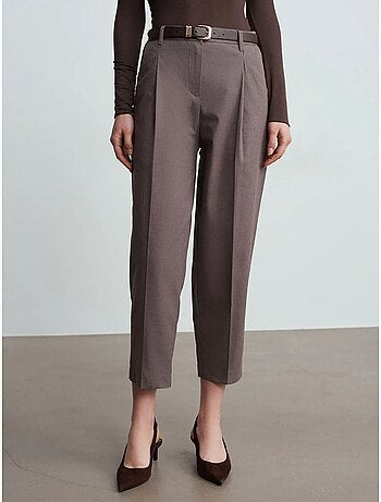 DILVIN Pantalon Droit Avec Ceinture