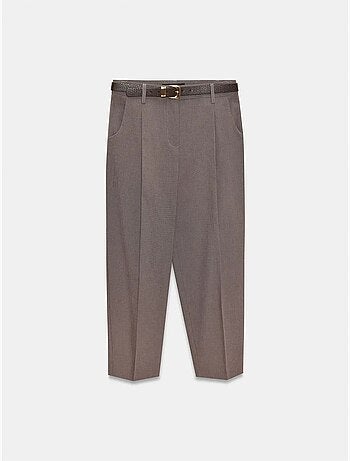 DILVIN Pantalon Droit Avec Ceinture
