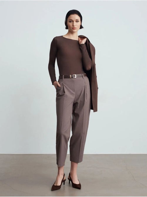 DILVIN Pantalon Droit Avec Ceinture - Kiabi DILVIN Pantalon Droit Avec Ceinture - Kiabi