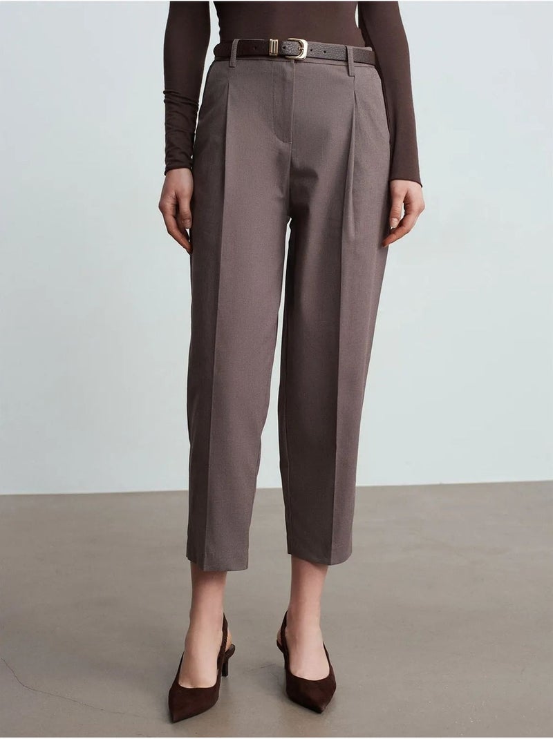 DILVIN Pantalon Droit Avec Ceinture gris anthracite - Kiabi