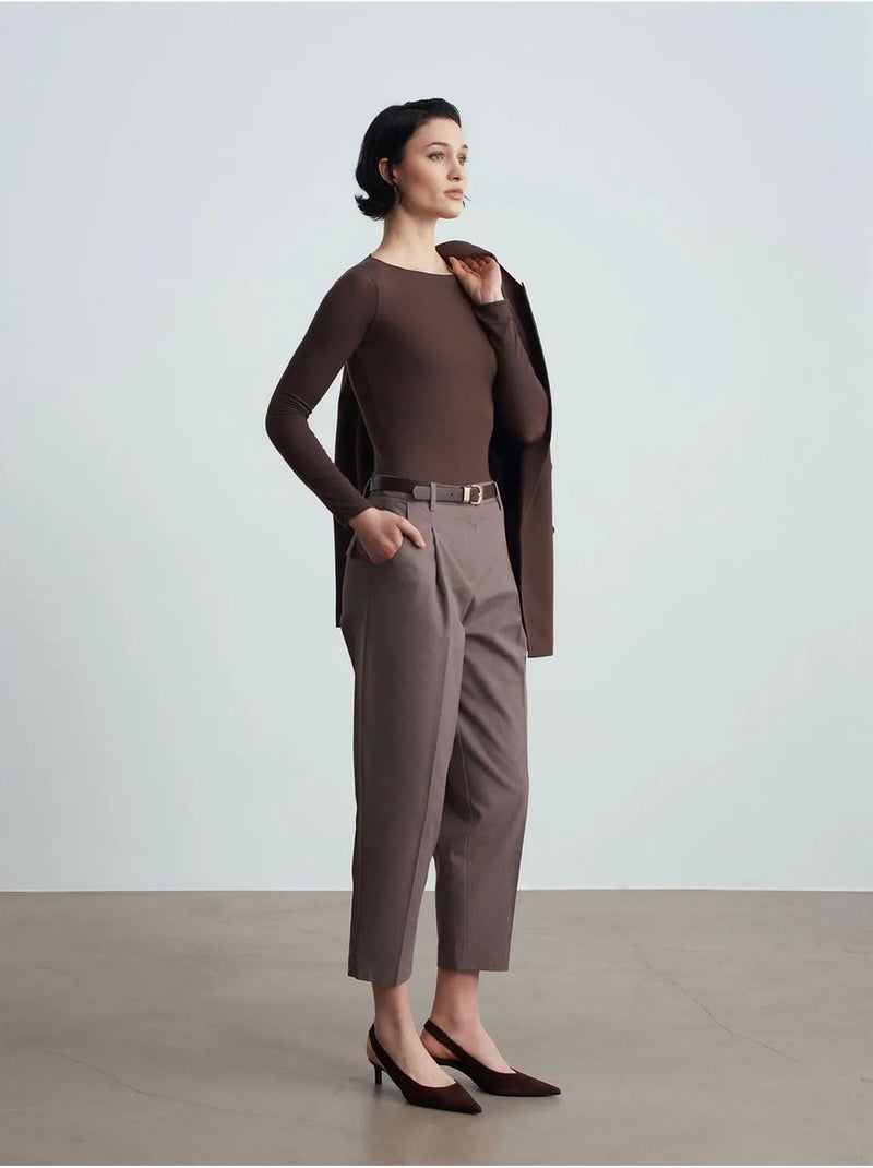 DILVIN Pantalon Droit Avec Ceinture gris anthracite - Kiabi