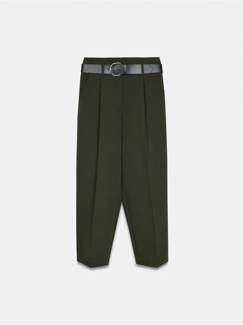 DILVIN Pantalon Droit En Crêpe À Taille Haute Et Ceinture - Kiabi DILVIN Pantalon Droit En Crêpe À Taille Haute Et Ceinture - Kiabi