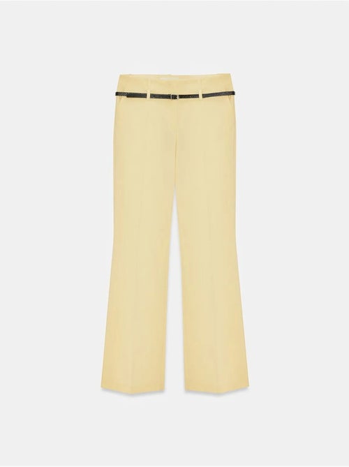 DILVIN Pantalon Droit En Crêpe Avec Ceinture - Kiabi DILVIN Pantalon Droit En Crêpe Avec Ceinture - Kiabi