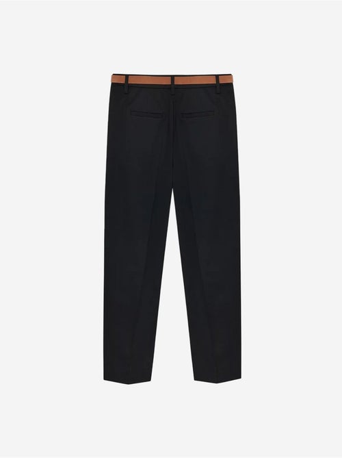 DILVIN Pantalon Droit En Crêpe Avec Ceinture - Kiabi DILVIN Pantalon Droit En Crêpe Avec Ceinture - Kiabi