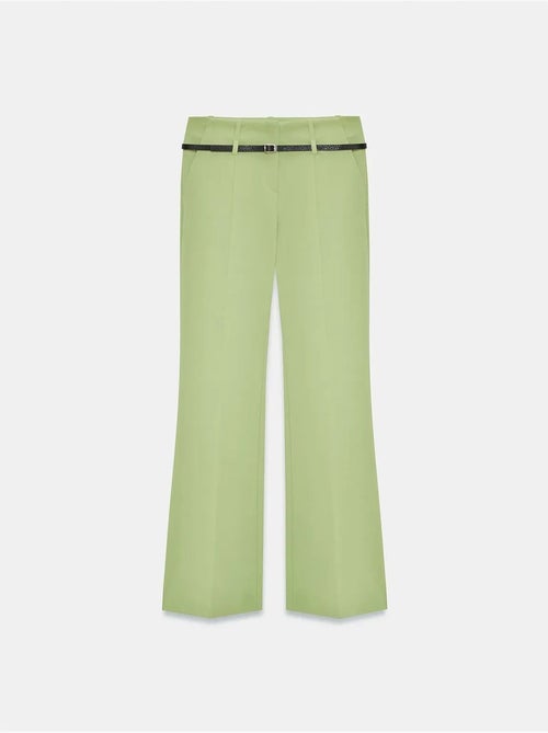 DILVIN Pantalon Droit En Crêpe Avec Ceinture - Kiabi DILVIN Pantalon Droit En Crêpe Avec Ceinture - Kiabi