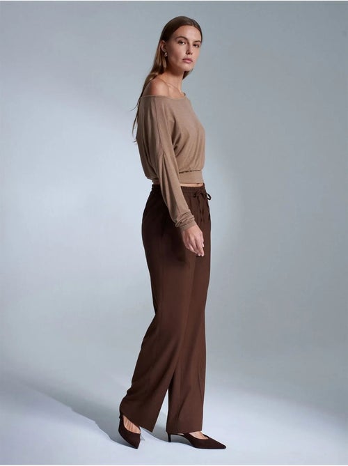 DILVIN Pantalon Droit En Crêpe Femme - Kiabi DILVIN Pantalon Droit En Crêpe Femme - Kiabi