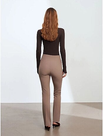DILVIN Pantalon Droit En Crêpe Pour Femme