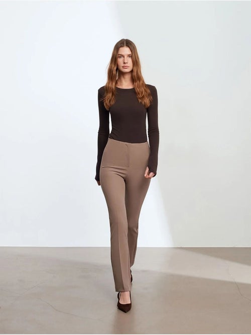 DILVIN Pantalon Droit En Crêpe Pour Femme - Kiabi
