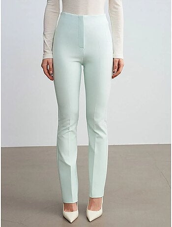 DILVIN Pantalon Droit En Crêpe Pour Femme