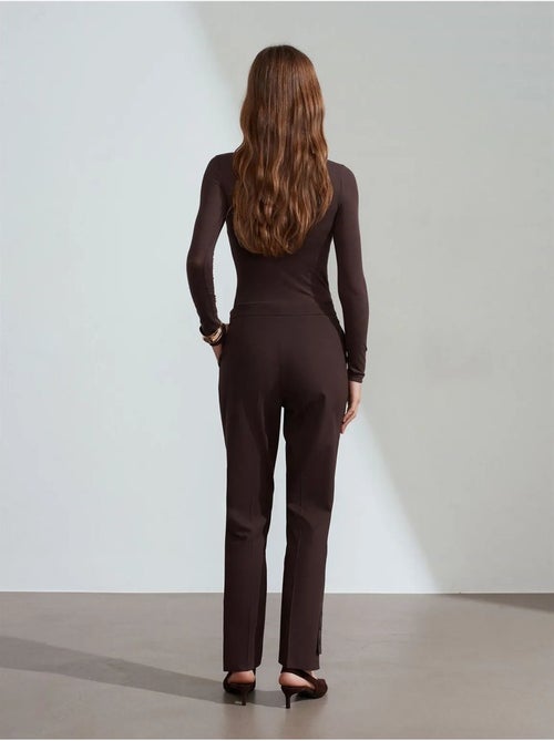DILVIN Pantalon Droit Femme Taille Mi-haute En Crêpe - Kiabi DILVIN Pantalon Droit Femme Taille Mi-haute En Crêpe - Kiabi