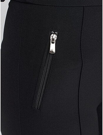 DILVIN Pantalon Droit Femme Taille Mi-haute