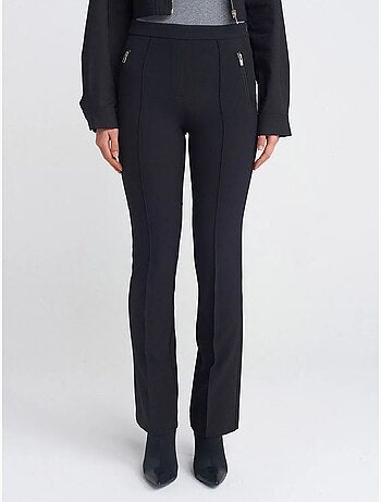DILVIN Pantalon Droit Femme Taille Mi-haute