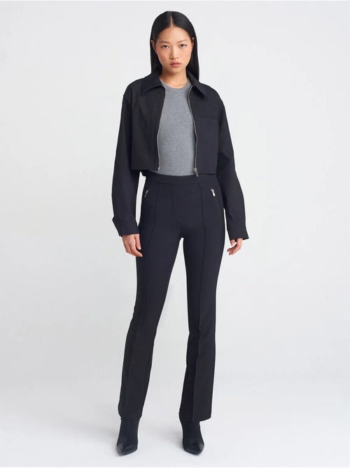 DILVIN Pantalon Droit Femme Taille Mi-haute - Kiabi DILVIN Pantalon Droit Femme Taille Mi-haute - Kiabi