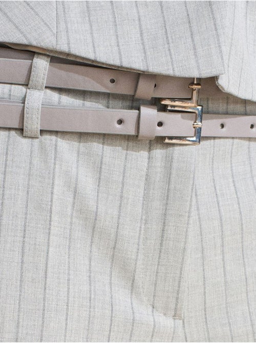 DILVIN Pantalon Droit Rayé Avec Ceinture - Kiabi