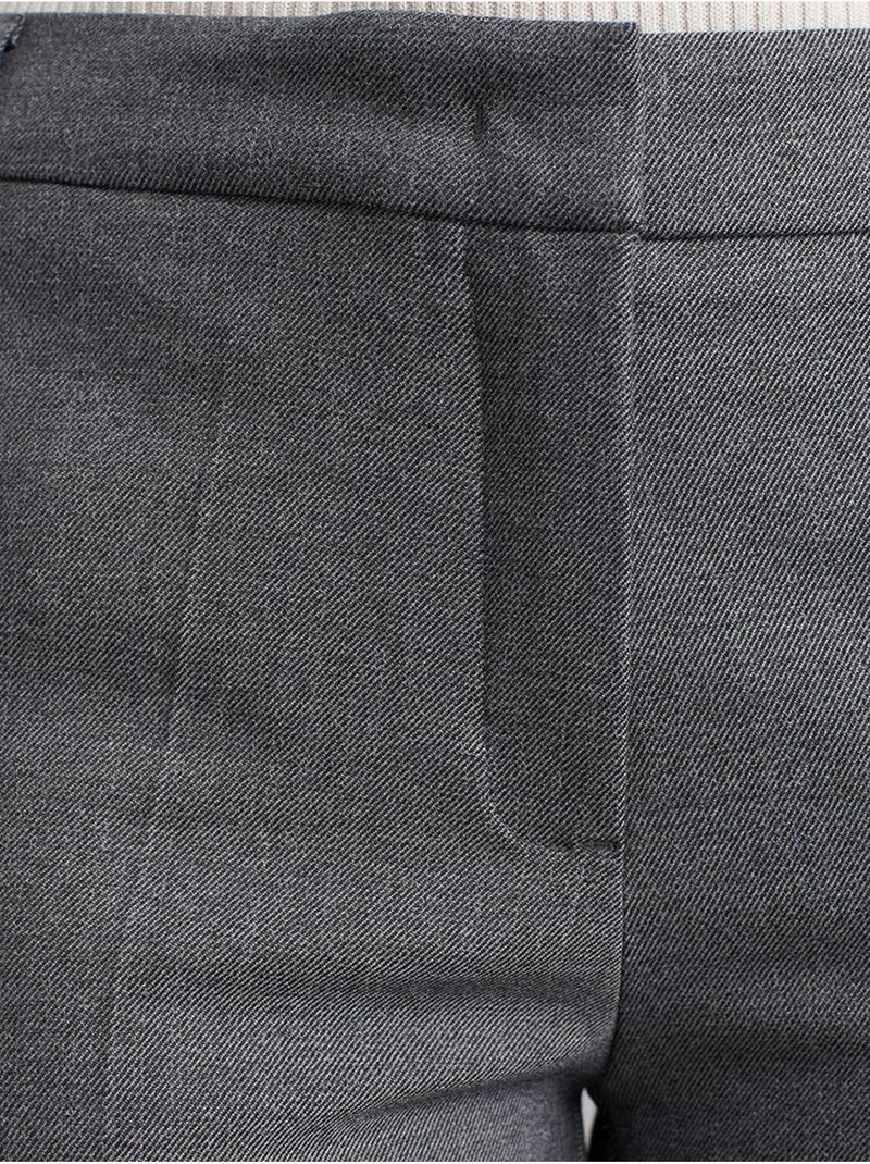 DILVIN Pantalon Droit Taille Basse En Crêpe gris anthracite - Kiabi